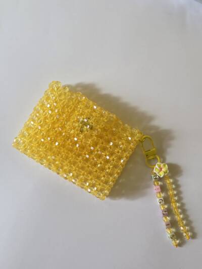 Customisable Yellow card holder (double-sided) - Image 2