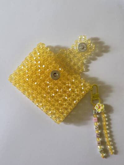 Customisable Yellow card holder (double-sided)