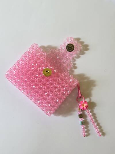 Customisable Pink card holder (double-sided)