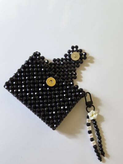 Customisable Black card holder (double-sided)