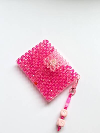 Customisable Pink two tone card holder